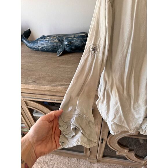 Johnny Was Pete & Greta Green Button Down Shirt Size Small - Picture 2 of 10